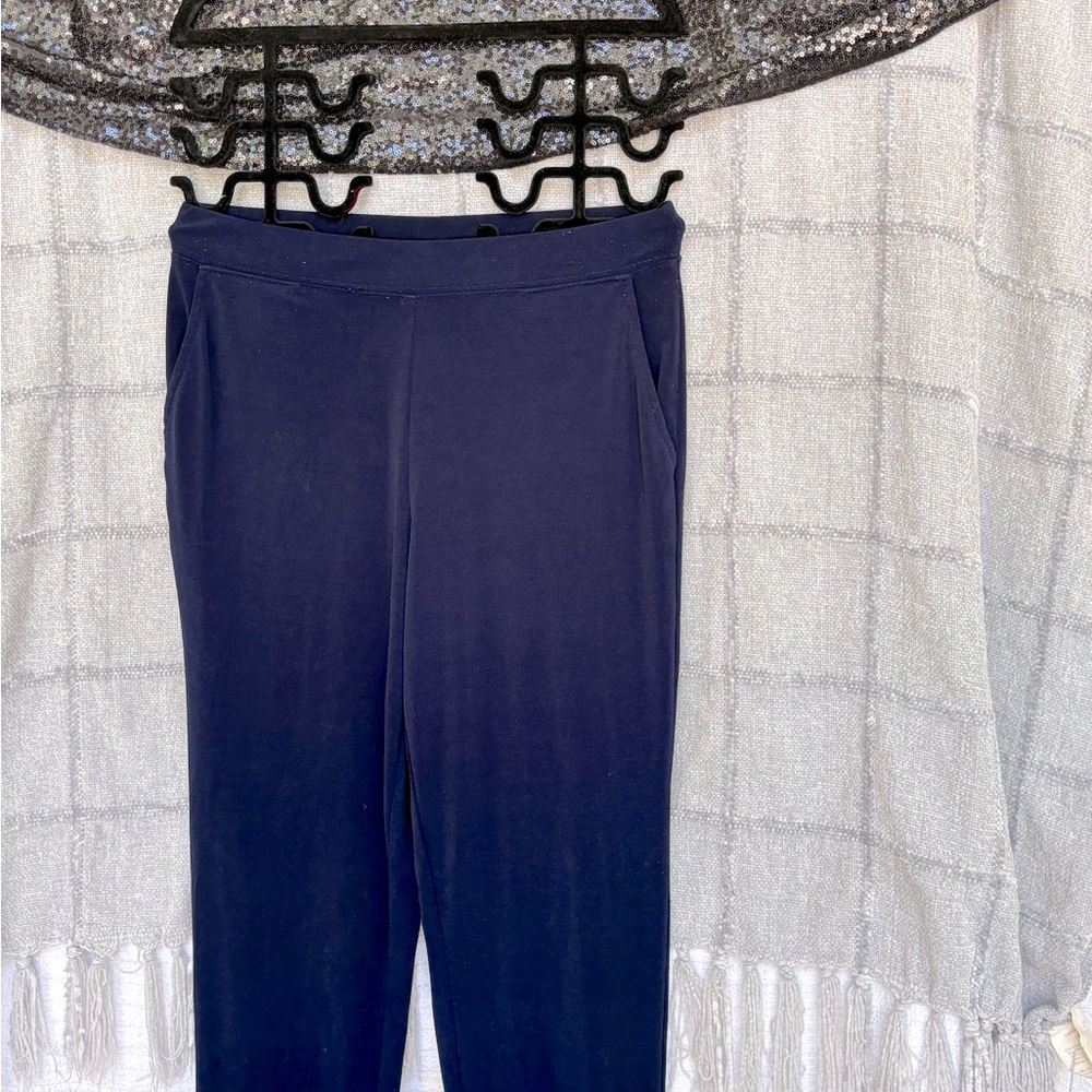 Jersey knit true navy dress skinny pants